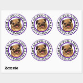 AZ Pug Life round sticker (Vel)