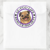AZ Pug Life round sticker (Tas)