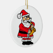 AZ- Santa Plays Saxophone Ornament (Rechts)