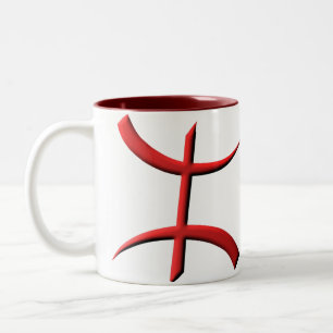 aza berber red tweekleurige koffiemok