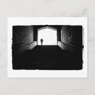 aza zwarte en witte fotografie briefkaart