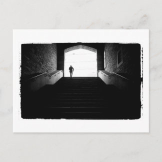 aza zwarte en witte fotografie briefkaart