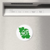 Azadi (Liberté) Carte du Magnet iranien (In Situ (Lave-vaisselle))
