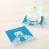  Azadi Tower Moderne magneet Glazen Onderzetter (Schuin)