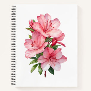 Azalea bloem aquarel schilderij notitieboek