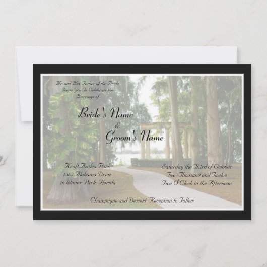 Azalea Park Wedding Invitation Kaart (Voorkant)
