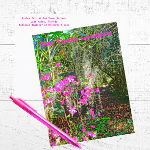 Azalea Path Bok Tower Gardens Lake Wales Briefkaart