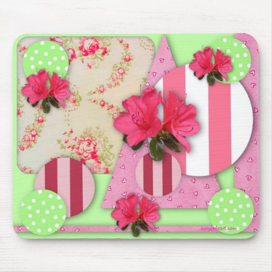 Azalea Scrapbook Mousepad Muismat (Voorkant)