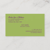 Azalea Spa & Wellness Carte de visite vert (Dos)