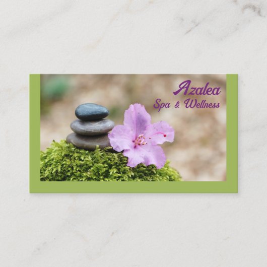 Azalea Spa & Wellness Carte de visite vert (Devant)