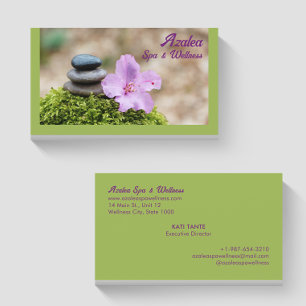 Azalea Spa & Wellness Carte de visite vert