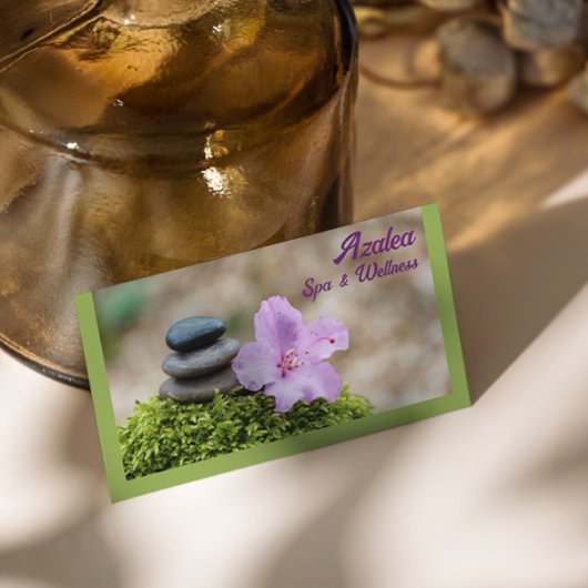 Azalea Spa & Wellness Carte de visite vert