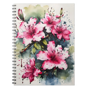 Azalea - Waterverf bloemen Notitieboek