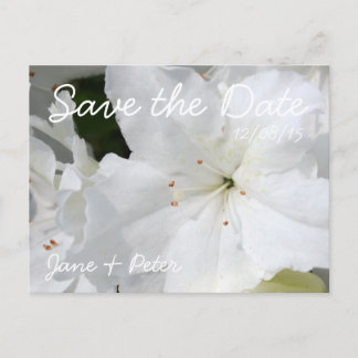 Azaleas Floral Wedding Save the Date Briefkaart 4