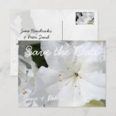 Azaleas Floral Wedding Save the Date Briefkaart 4 (Voorkant / Achterkant)