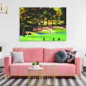 Azalea's op de 12e op Canvas Replica Afdruk (Insitu (Woonkamer))