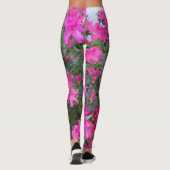 Azaleas rose vif sur leggings (Dos)
