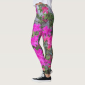Azaleas rose vif sur leggings (Gauche)