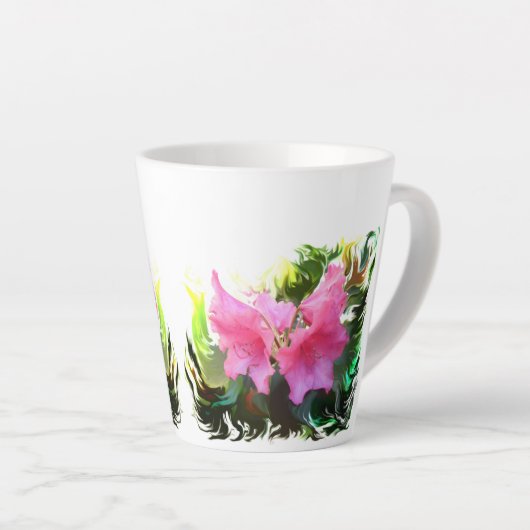 Azaleatbloem Latte Mok (Rechterhoek)
