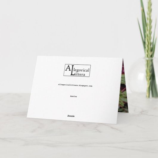 Azalée, carte (Dos)