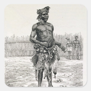 Azandeh Binsa of Witch Doctor Vierkante Sticker