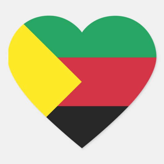Azawad Flag Hart Sticker (Voorkant)