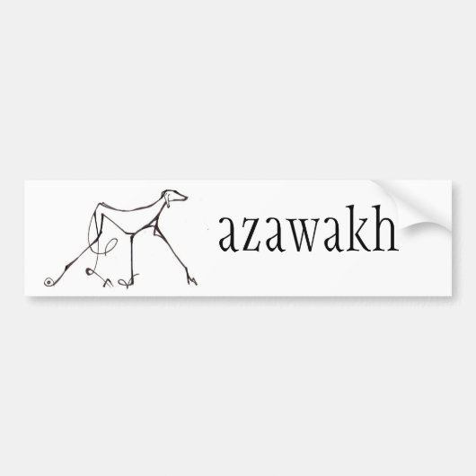 Azawakh Bumpersticker Design van David Moore (Voorkant)