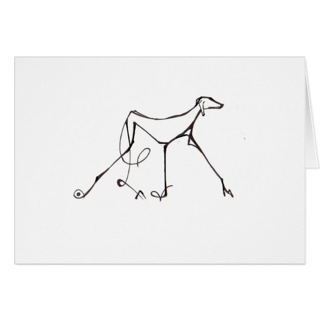 Azawakh Card Design van David Moore (Voorkant Horizontaal)