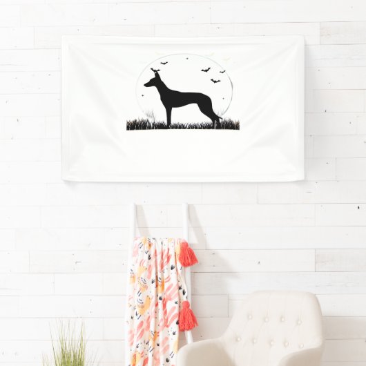 Azawakh Dog - Halloween Moon Silhouette Classic T- Spandoek (Insitu)