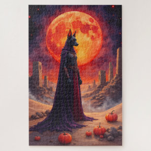 Azawakh Donkere Woestijn Halloween Fantasy Kunst Legpuzzel