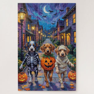 Azawakh-honden trick-or-treating Halloween-kostuum Legpuzzel