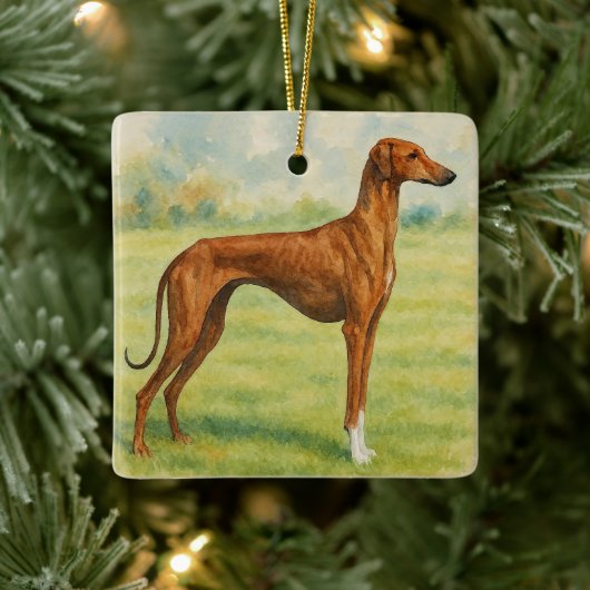 Azawakh Keramisch Ornament (Boom)