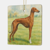 Azawakh Keramisch Ornament (Links)
