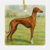 Azawakh Keramisch Ornament (Voorkant)