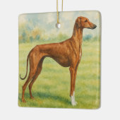 Azawakh Keramisch Ornament (Links)