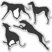 Azawakh ras silhouet sticker (Voorkant)