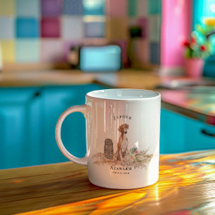 Azawakh Waterverf Dog   Monogram Koffiemok