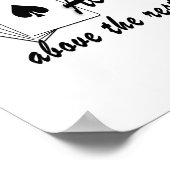 Azen Boven de Rest Wit Poster (Hoek)