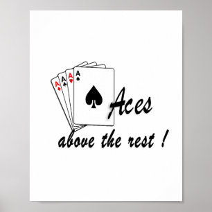 Azen Boven de Rest Wit Poster