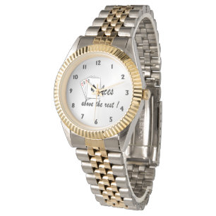Azen Boven de Rest Zilver Horloge