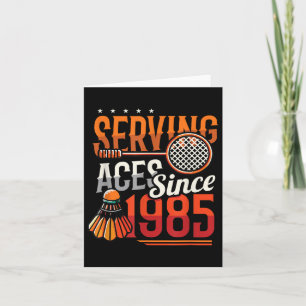 Azen serverend sinds 1985 Badmintonliefhebber 40e Kaart
