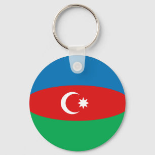 Azerbeidzjan Fisheye Vlag Sleutelhanger