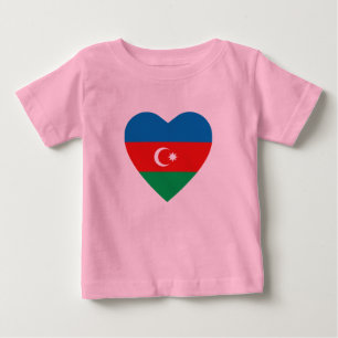 Azerbeidzjan Flag Hart T-shirt