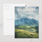 Azerbeidzjan Illustratie Reizen Art Vintage Briefkaart (Voorkant / Achterkant)