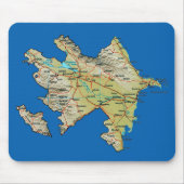 Azerbeidzjan Map Mousepad Muismat (Voorkant)