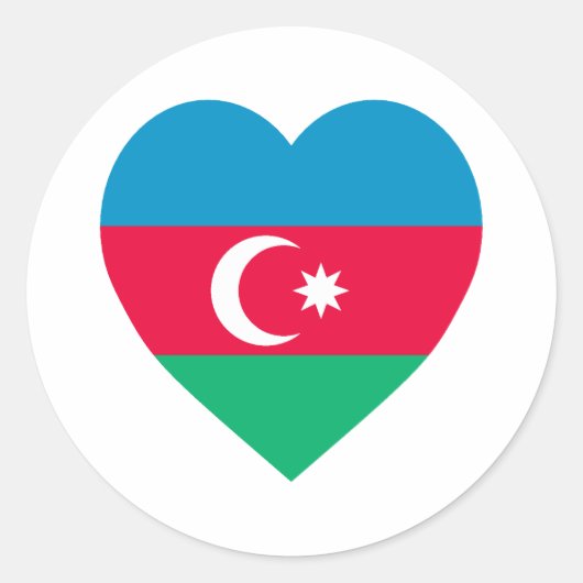 Azerbeidzjan Markthart Ronde Sticker (Voorkant)