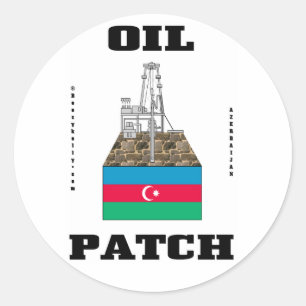 Azerbeidzjan oliepatch, olieveld Sticker, olie, ga Ronde Sticker