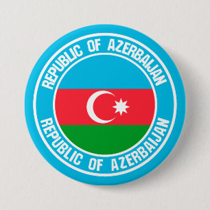 Azerbeidzjan Ronde Embleem Button 7,6 Cm