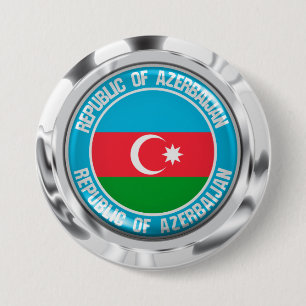Azerbeidzjan Ronde Embleem Button 7,6 Cm