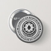 Azerbeidzjan Ronde Embleem Ronde Button 5,7 Cm (Voorkant /achterkant)